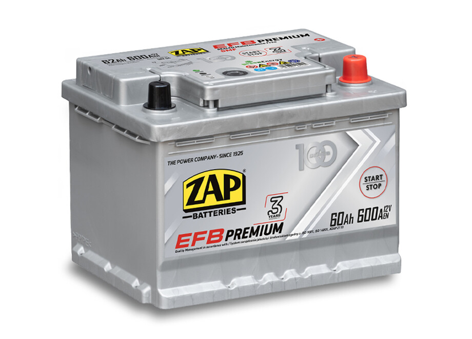 Akumulator ZAP EFB PREMIUM 12V60Ah 600A