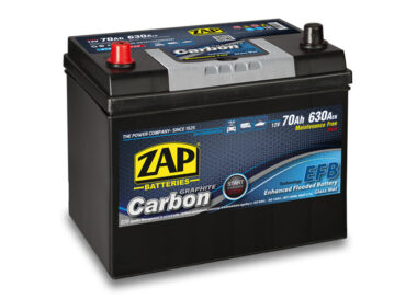 Akumulator ZAP CARBON 12V70Ah 630A Lewy plus