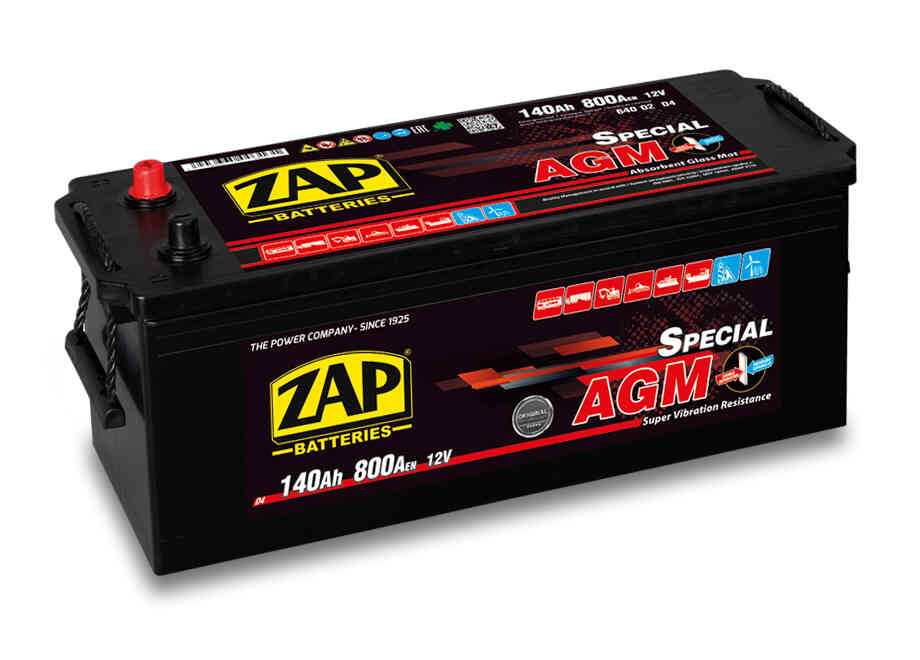 Akumulator ZAP AGM SPECIAL TRUCK 12V140Ah 800A