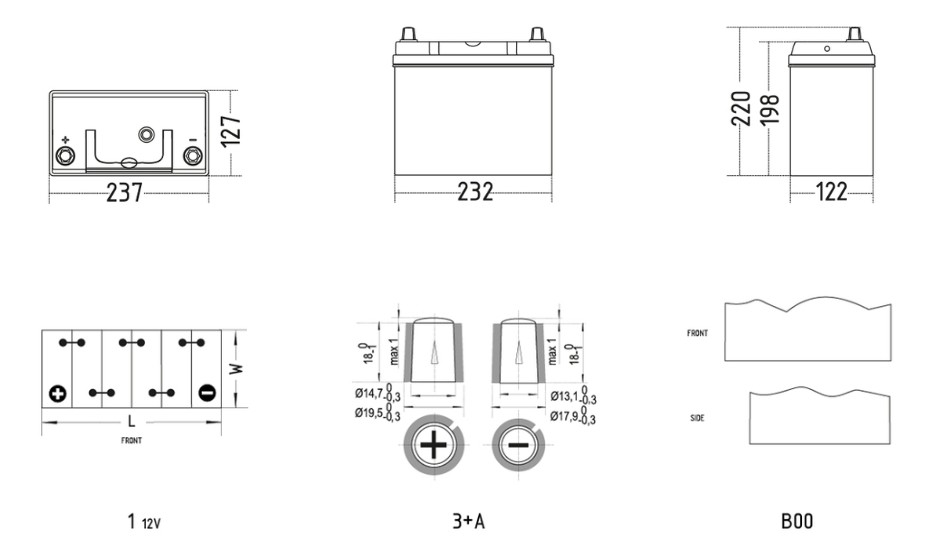 Akumulator SILVER PREMIUM 12V 45Ah 360A Lewy plus - obrazek 2
