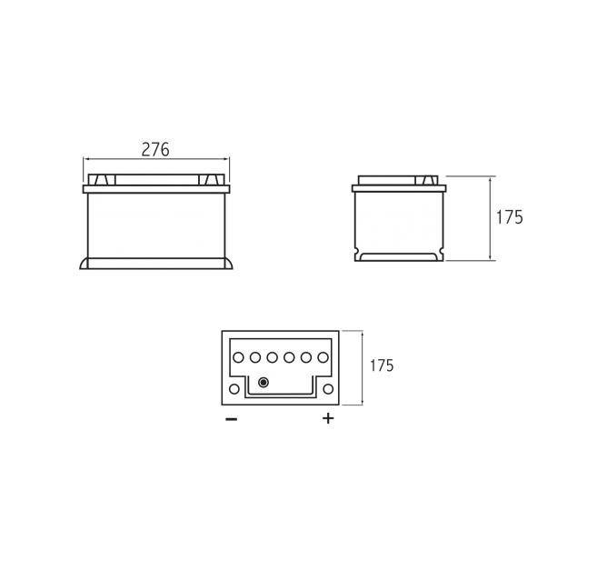AKUMULATOR JENOX GOLD 12V75Ah 720A PRAWY PLUS - obrazek 2