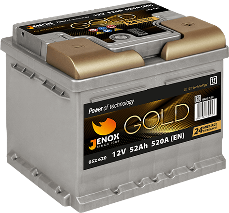 AKUMULATOR JENOX GOLD 12V52Ah 520A PRAWY PLUS