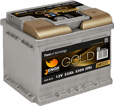 AKUMULATOR JENOX GOLD 12V53Ah 530A PRAWY PLUS