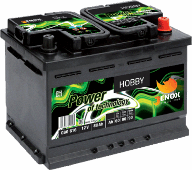 AKUMULATOR JENOX HOBBY 12V80Ah PRAWY PLUS