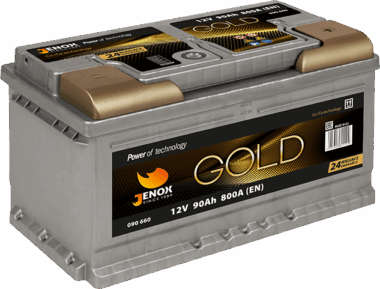 AKUMULATOR JENOX GOLD 12V90Ah 800A PRAWY PLUS