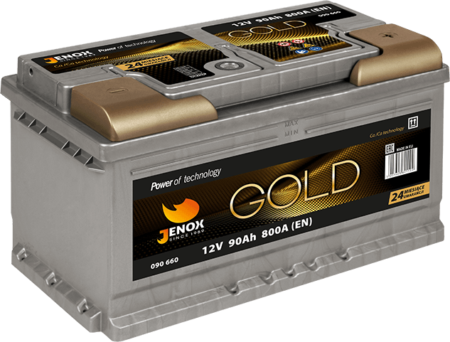 AKUMULATOR JENOX GOLD 12V90Ah 800A PRAWY PLUS