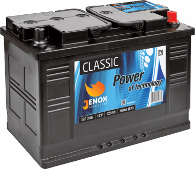AKUMULATOR JENOX CLASSIC 12V120Ah 950A PRAWY PLUS