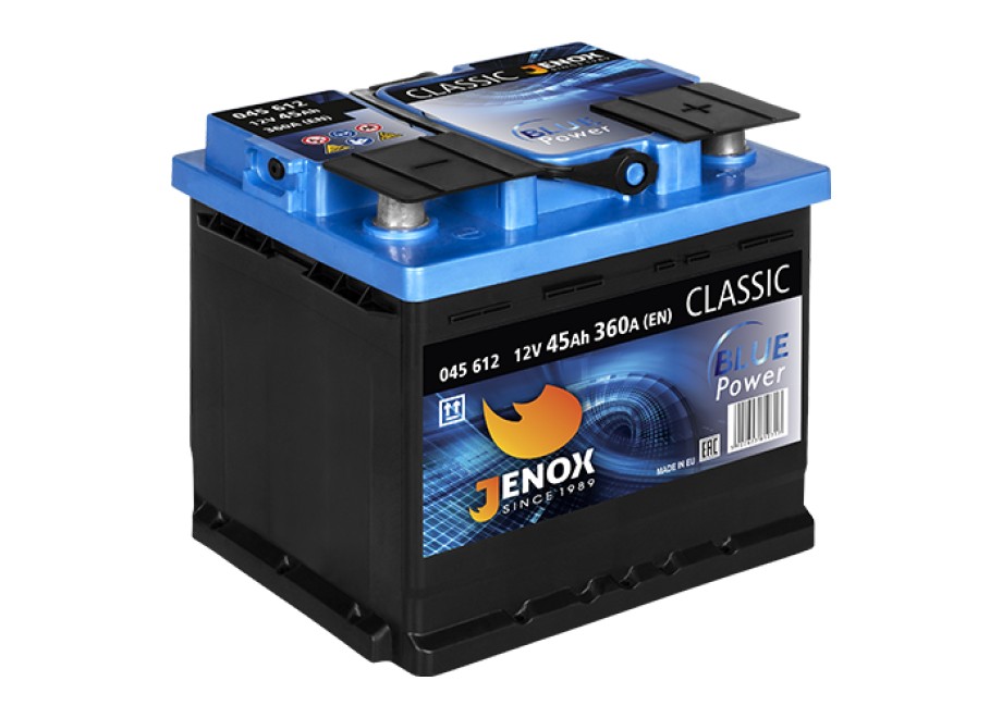 AKUMULATOR JENOX CLASSIC BLUE POWER 12V45AH 360A PRAWY PLUS