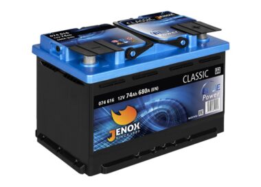 AKUMULATOR JENOX CLASSIC BLUE POWER 12V74Ah 680A PRAWY PLUS