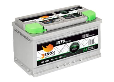 Akumulator JENOX EFB 12V80Ah 800A PRAWY PLUS