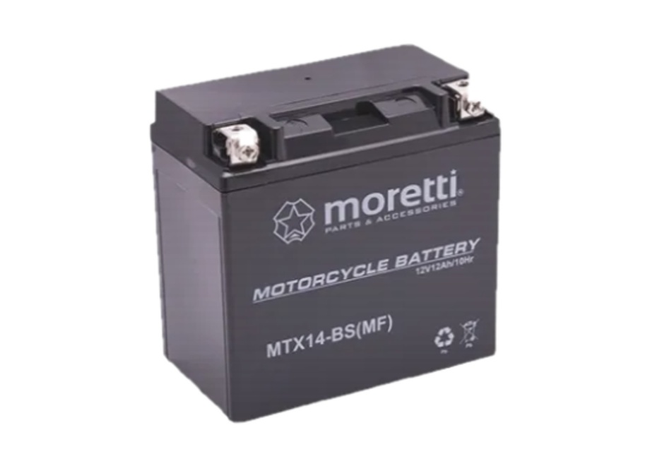 Akumulator MORETTI MTX14-BS(MF) 12V12Ah 200A LEWY PLUS