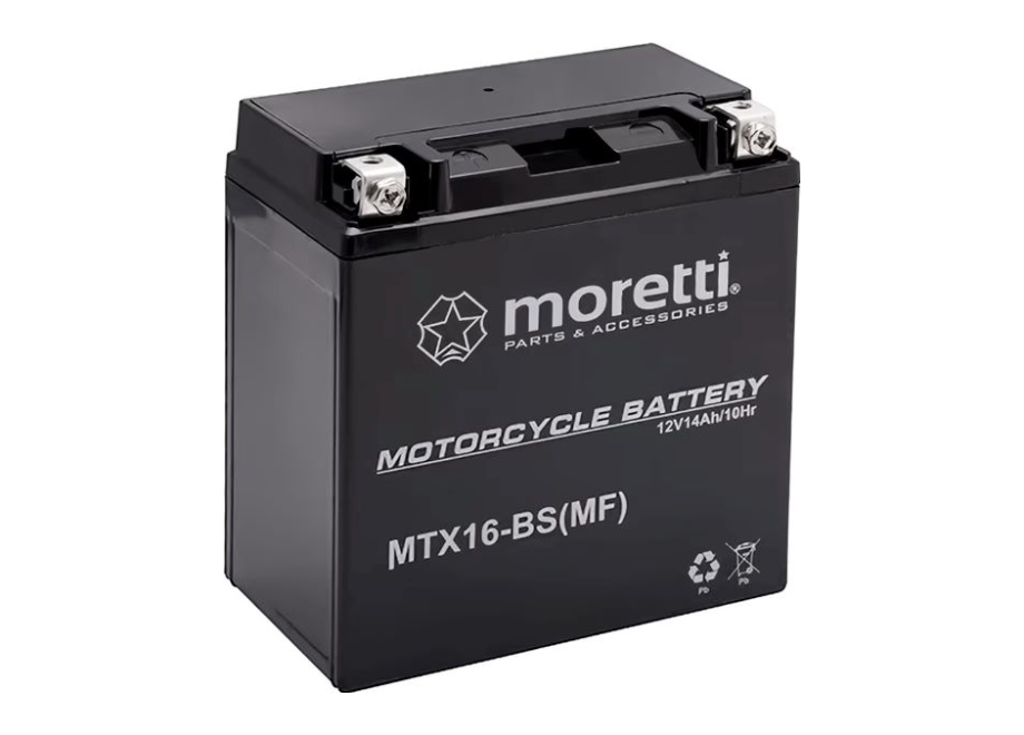 Akumulator MORETTI MTX16-BS(MF) 12V14Ah 230A LEWY PLUS