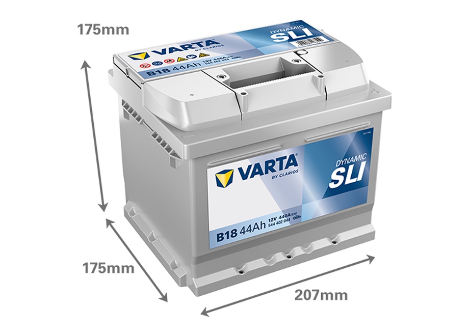 Akumulator VARTA DYNAMIC SLI B18 12V44Ah 440A PRAWY PLUS - obrazek 2